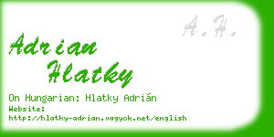 adrian hlatky business card